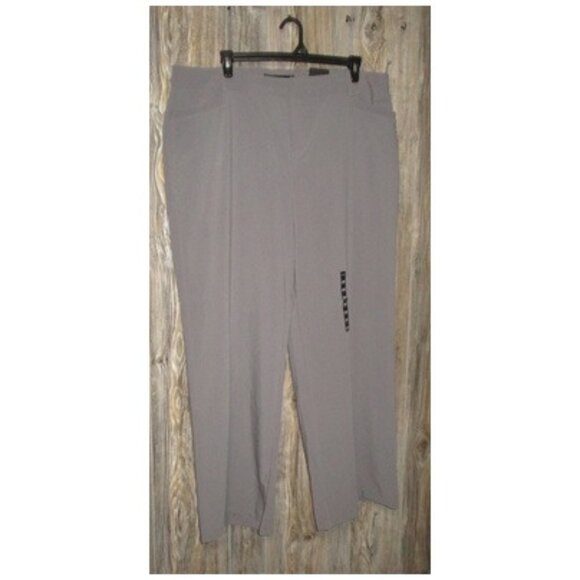 New Torrid Structured Wide Leg Pants Stretch Waist Trouser Pockets Grey Size 22R - Picture 1 of 11